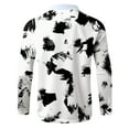 thumbnail image 3 of LEEy-world Polo Shirts For Men Men'S Autumn And Winter Casual Printed Shirt Long-Sleeved Button Lapel Shirt Casual Printed Lapel Long-Sleeved Shirt Shirt White,L, 3 of 4