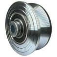 thumbnail image 2 of 3.5 Inch V-Groove Gate Wheel Solid Steel V Track Caster Chrome, 2 of 4