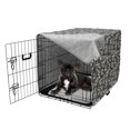 thumbnail image 5 of Floral Dog Crate Cover, Botanical Composition of Eucalyptus Flower Herbal Minimalistic Pattern, Easy to Use Pet Kennel Cover Small Dogs Puppies Kittens, 7 Sizes, Charcoal Grey Pale Pink, by Ambesonne, 5 of 6