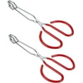 thumbnail image 1 of Pince de Cuisson Robuste en Acier Inoxydable avec Poignées Souples (2, Rouge 10" + 10"), 1 of 6