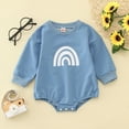 thumbnail image 2 of Vedolay Little Girl Autumn Outfits Cute 2023 Girl Cotton Long Sleeve Bodysuits Blue,60, 2 of 5