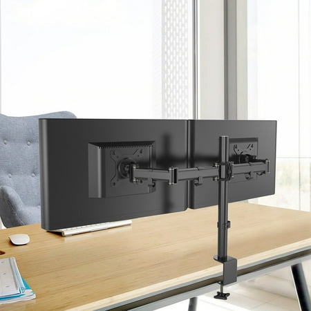 Zimtown 2 Lcd Screens Arms Dual Monitor Mount Desk Tv Bracket Stand Zimtown 2 Lcd Screens Arms Dual Monitor Mount Desk Tv Bracket Stand Adjule Upto 27