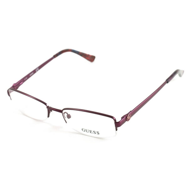 guess eyeglasses women gu 2525 082 purple 50 17 135 semi rimless oval guess eyeglasses women gu 2525 082 purple 50 17 135 semi rimless oval
