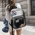 thumbnail image 6 of PVC Transparent Backpacks Clear Backpack for Travel and Outings Penguin Holding Candy Cane, 6 of 7