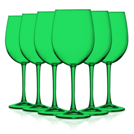 

TableTop King 19 oz Wine Glasses Stemmed Style Cachet Full Accent Emerald Green Set of 6