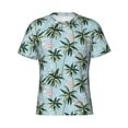 thumbnail image 4 of Vsdgher Flamingos And Palms Print Men's Dry Fit Mesh Athletic Shirts Moisture Wicking Tennis T-Shirt Tops, 4 of 9