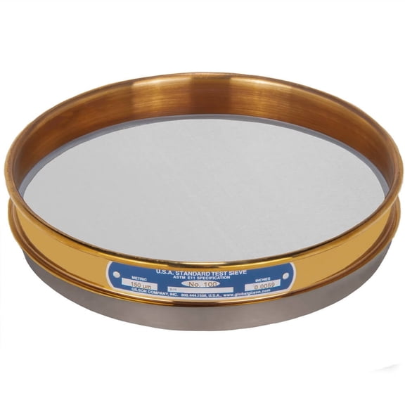 8in Sieve, Brass/Stainless, Half-Height, No.100