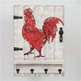 thumbnail image 1 of Plaque Murale de Coq avec 4 Crochets Clés, 1 of 1