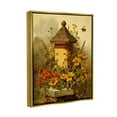 thumbnail image 4 of Stupell Industries Bees & Floral Architecture Botanical & Floral Painting Gold Floater Framed Canvas Art Print Wall Art, 25 x 31, 4 of 10