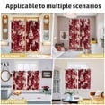 thumbnail image 5 of Chinese Flowers Kitchen Curtains Window Panels, Spring Pink Botanical Blooms Flowers Insulated Window Treatment Curtain, Grommet Curtains for Bedroom/Living Room/Bathroom, 2 Piece 52"Wx45"L, 5 of 8
