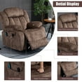 thumbnail image 4 of Aukfa Power Lift Recliner with Massage&Heat for Elderly, 23" Deep Seat Armchair, Infinite Position, Brown, 4 of 9