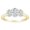 Oval, variant on 2 Carat 3 Three Stone GIA Certified Emerald Diamond Engagement Ring 14K Yellow Gold D-E Color VS1-VS2 Clarity