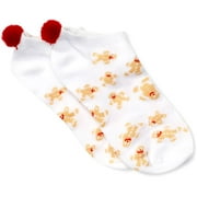 Women's Gingerbread Men Pom-Pom Socks