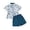 czb# White371, variant on CUZIBR Boys Kids Baby Summer Short Outfits Short Sleeve Cartoon Car Print Button Down Lapel Shirts Blouse And Jean Shorts Casual Two Piece Fashion Relaxed Fit Sets Trendy Clothes,Grey,3-4 Years