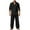 Black, variant on Mens 2 Piece Outfits Long Sleeve Button Down Cuban Shirt and Pants Set Summer Beach Sets (Black,S)