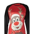 thumbnail image 4 of Elippeo Family Matching Christmas Pajamas Pet Kerchief/Baby Romper/Cartoon Elk Print Long Sleeve Tops + Deer Print Pants Set, 4 of 10