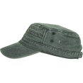 thumbnail image 3 of BRILLAR Gorra militar vintage: elegante sombrero militar con visera para hombres y mujeres, primavera/verano, verde militar, 3 of 5