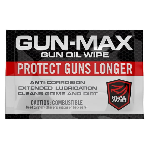 REAL AVID GUN-MAX OIL WIPES 25 Pack