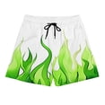 thumbnail image 4 of Fathers Day Gifts DDAPJ pyju Men's Drawstring Swim Trunks Novelty 3D Graphic Printed Beach Board Shorts Quick Dry Bathing Suits Short Pants with Pockets Green XXXL, 4 of 9