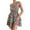 Coffee, variant on IROINNID Women's Sleeveless Prints Sundress Summer Tie Boho Floral Dress Elastic Waist Tiered Ruffle Flory Mini Dresses One-Shoulder Short Dress