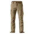 thumbnail image 7 of Men's Convertible Hiking Pants: Quick-Dry Lightweight Water-Resistant Zip-Off Fishing Travel with 5 Deep Pockets Brown 3XL, 7 of 7