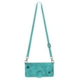 thumbnail image 6 of ELEHOLD Crossbody Leather Wallet Case for Samsung Galaxy S23 Ultra Practical Card Holders Stand Function Detachable Shoulder Strap Shockproof Purse Case Women Girls for Samsung S23 Ultra 6.8" -Green, 6 of 8
