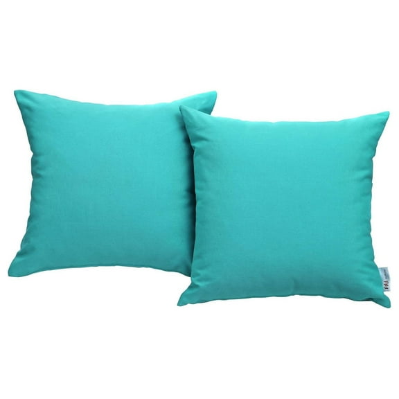 EEI-2001-TRQ Convene Two Piece Patio Pillow Set Outdoor Furniture, Turquoise unspecified