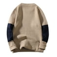 thumbnail image 3 of Aayomet Long Cardigan Sweaters For Men Mens Turtleneck Long Batwing Sleeve Asymmetric Hem Casual Pullover Sweater Knit Tops,Khaki M, 3 of 5