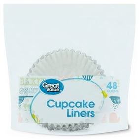 Great Value Cupcake Liners, Silver, 48 Count