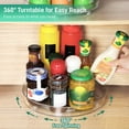 thumbnail image 5 of 10.6" 1.6" Lazy Susan Organizer, Non-Skid Rotating Turntable Spice Rack for Cabinet, Fridge, Kitchen, Pantry Organizers and Storage, Dining Table, Countertop 1PC*Large Lazy Susans, 5 of 5