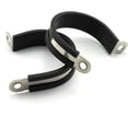 thumbnail image 3 of 6pcs 1-1/2 inch Rubber Cushioned Cable Clamp 304 Stainless Steel Hose Clamp /Metal Clamp/Tube Holder Fastener for Tube/Pipe or Wire Cord Installation, 3 of 5