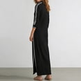 thumbnail image 5 of IWRICH Women's White Button down Collar Sweatshirt Maxi Dress Long Sleeve Casual Elegant Party Sporty Work Dresses Black S, 5 of 7