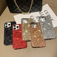 thumbnail image 3 of For iPhone 14 Case Glitter, Clear Magnetic Phone Case with Camera Lens Protector [Compatible with MagSafe] Bling Sparkle Plating Soft TPU Slim Shockproof Protective Cover Women,Red, 3 of 5