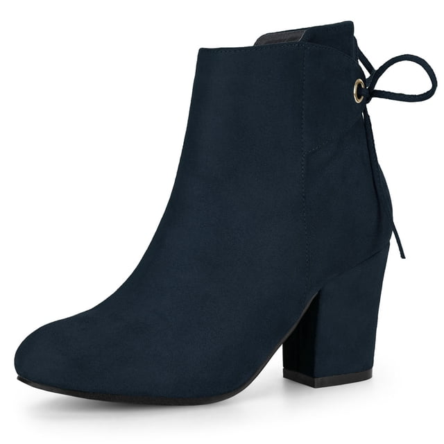 Botines de Talón de Bloque Allegra K Azul Marino 42