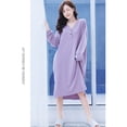 thumbnail image 3 of Jumpingount Botones de camisón Transpirable Bolsillos de manga larga Invierno Mujer Ropa de dormir Ajustable Piel Amigable Vestido de dormir Pijama Pijama L Jumpingount AP012969-02, 3 of 6