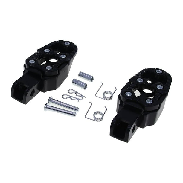 Pedales Reposapiés Sunnimix Antideslizante Estriberas anchas Duradero Portátil Fácil de instalar Giratorio Estabilizar Motocicleta Negro
