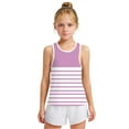 thumbnail image 2 of Kaemgyyd Boys Girls Sleeveless Tops Children Casual Basic Crew Neck Tank Shirt Fashion Soft Stripe Tee Clothes 3-15 Years, 2 of 6