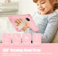 thumbnail image 6 of XYX Case for Xiaomi Redmi Pad SE 8.7 4G with 360 Degree Rotating, Hand Strap, Shoulder Strap, Cherry Pink, 6 of 7