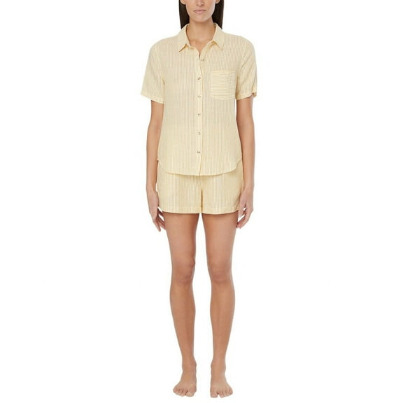 Onia womens Air Linen-Blend Short Sleeve Shirt, xs