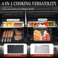 thumbnail image 4 of CIG GARDEN 3-Burner Gas and Charcoal Grill Combo with Side Burner, Cast Iron Grates, and Griddle Pan, 4 of 9