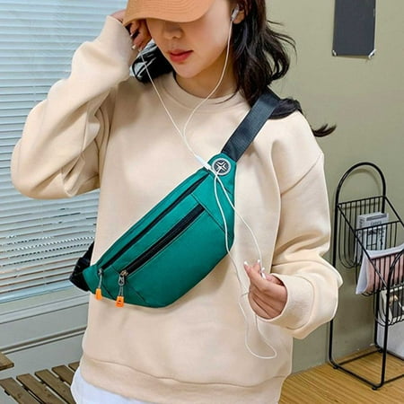 

BadyminCSL Household Items on Clearance Waist Pack for Man & Woman Travel Wallet Bag for Cell Phone Belt Bag Crossbody Bag with Headphone Hole for Travel Walking Running Hiking Cycling