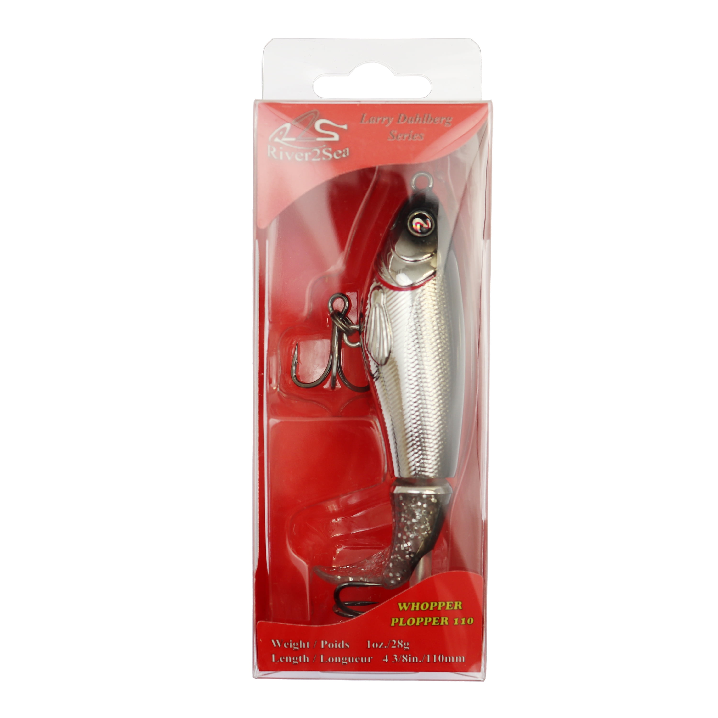 R2S Whopper Plopper 110 Chrome Black Hard Plastic Fishing Lure