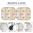 thumbnail image 5 of Kdxio Colorful Donuts Print 2-Piece Sun Shade Front Windshield - Foldable Car Front Window Sunshades for Most Sedans SUV Truck, 5 of 6