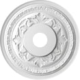 thumbnail image 5 of Ekena Millwork 19"OD x 3 1/2"ID x 1"P Baltimore Thermoformed PVC Ceiling Medallion (Fits Canopies up to 7 3/4"), Bright Coat Aluminum, 5 of 10