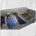 thumbnail image 6 of Scenery Soft Flannel Fleece Throw Blanket, Lake View Fishing Countryside Themed Trees and Reeds Work of Art Photo, Cozy Plush for Indoor and Outdoor Use, 50" x 60", Multicolor, by Ambesonne, 6 of 6