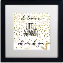 Trademark Fine Art "Sparkle" Canvas Art by Color Bakery, White Matte, Black Frame