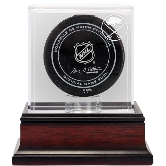 Buffalo Sabres (2020-Present) Mahogany Hockey Puck Logo Display Case