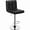 Black, variant on Yaheetech PU Leather Height Adjustable Bar Stool with Backrest and No Arms, White