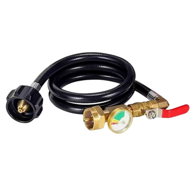 Transfert de Propane Étanche avec Shutofffor20 vers 1 Petits Réservoirs Chauffage Extérieur et Réchaud de Camping, Tuyau Adaptateur de Propane en Acier Inoxydable, Convertisseur de Réservoir de Propane 20 Lb vers 1 Lb, Gaz Étanche
