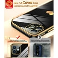 thumbnail image 3 of LeYi for iPhone 12 Case: Soft Cute Shockproof Slim Phone Cover with Tempered Glass Screen Protector [2 Pcs] - Heart Funda Para Apple iPhone 12, Black, 3 of 7